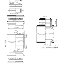 Universal Semi-Integreret Styrfittings, 1 1/8" -Sram Salg 989 1 split